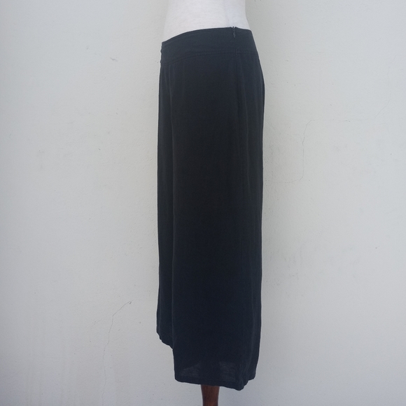 Eileen Fisher Organic Linen Wide leg Side Zip - Picture 3 of 8